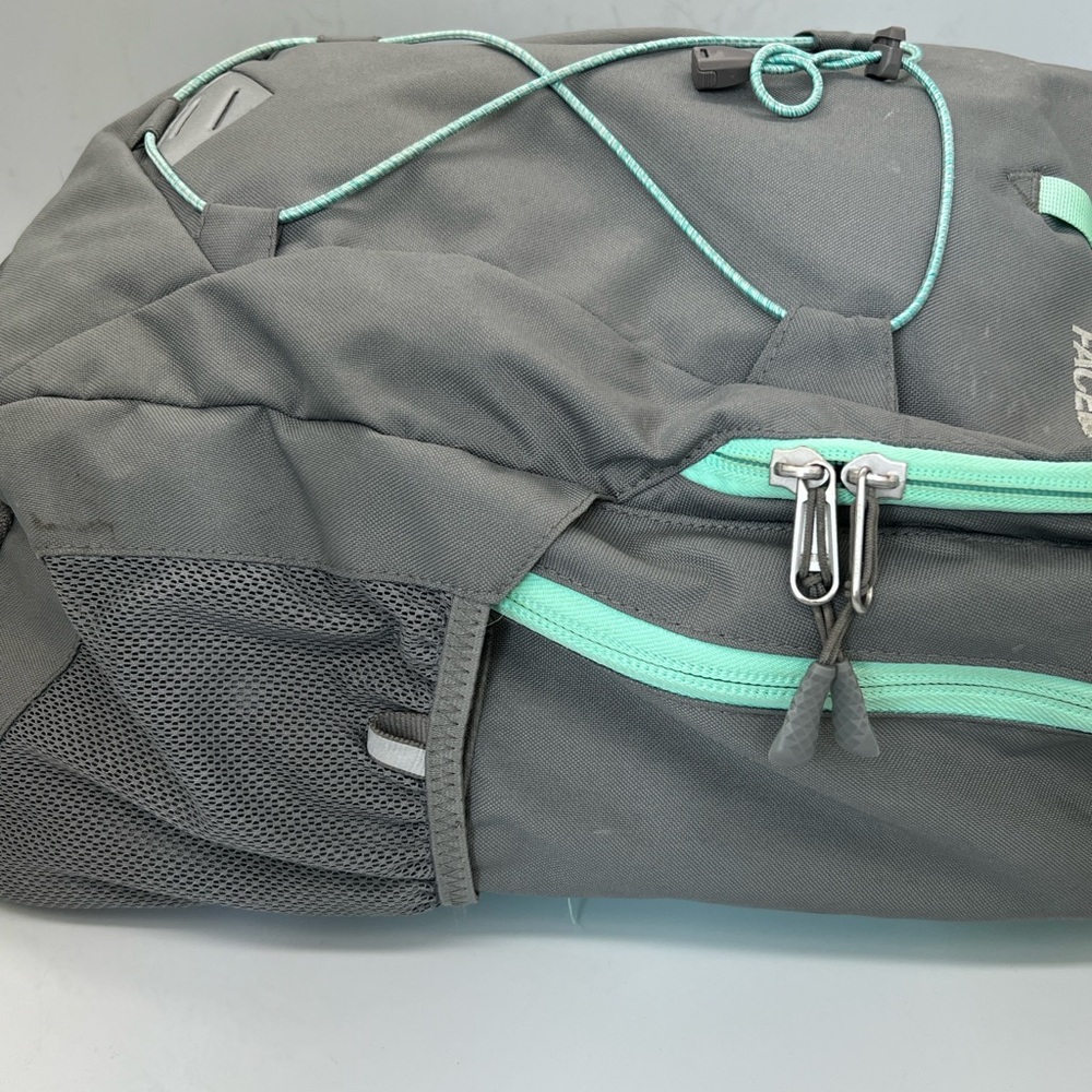 The North Face Gray Backpack with Mint Green Accents - Picture 3 of 7